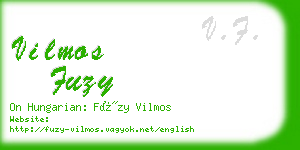 vilmos fuzy business card